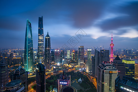 上海城市天际线上海夜景背景
