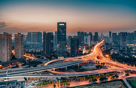 武汉常青立交夜景图片