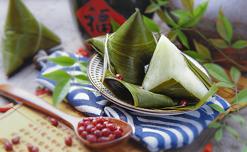 广东美食端午粽子背景