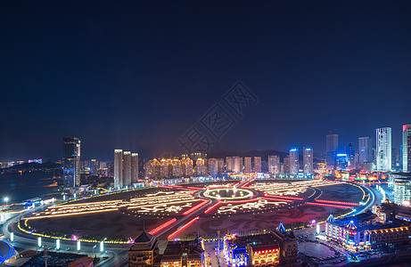 夜晚广场大连星海广场夜景背景