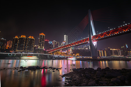 重庆市特色夜景解放碑全景背景