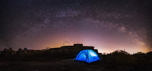 銀河星空下的人背景