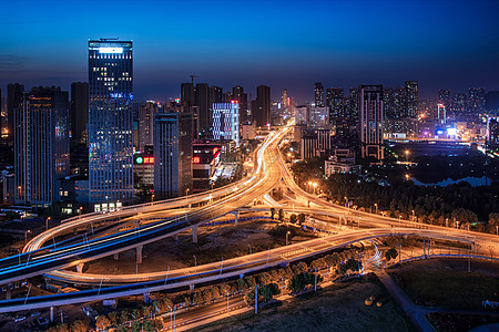 武汉商务区动感都市背景