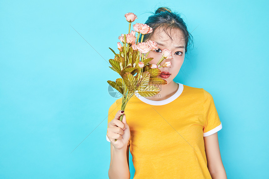 色彩女性俏皮可爱图片