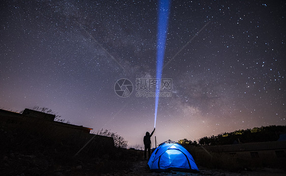 星空下自拍图片