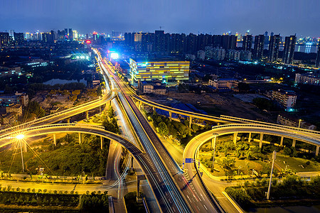武汉青山立交桥夜景图片