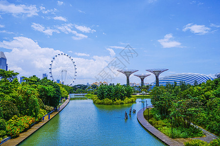 滨海湾花园新加坡背景