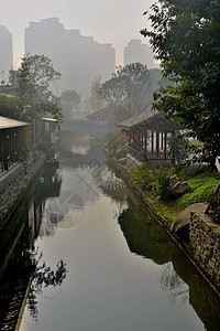 成都天府新区打造的铁像寺水街图片