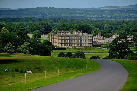 别墅庄园英国英格兰著名的朗利特庄园背景