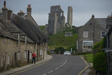 英伦街景英格兰小镇风光背景