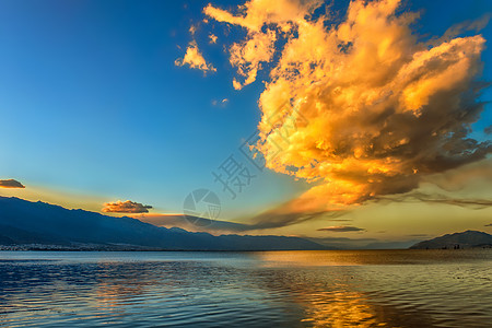 洱海风光洱海夕阳高清图片