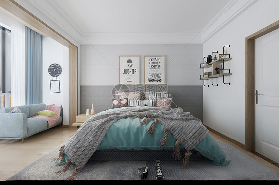 现代卧室空间场景设计图片