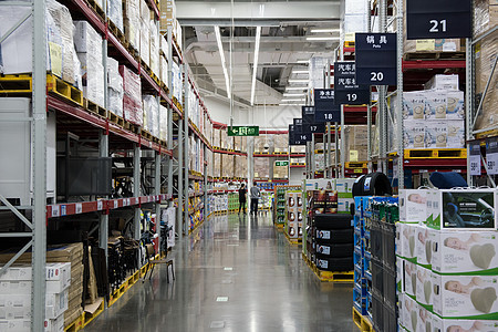 超市购物货架大型高清图片素材