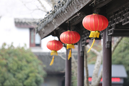 中国传统的灯笼古建筑图片