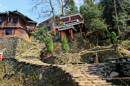 贵州山村贵州安堂背景