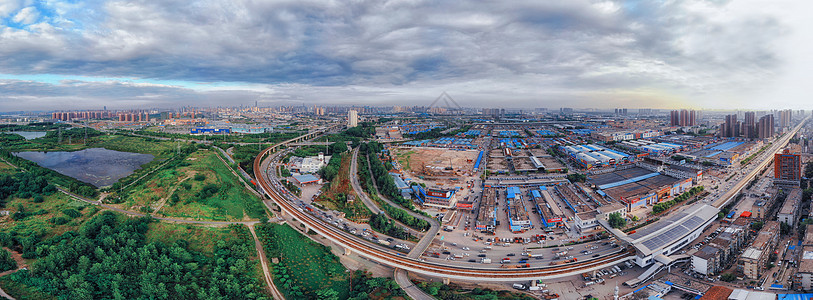 汉口江景俯瞰下的武汉城市全景长片背景