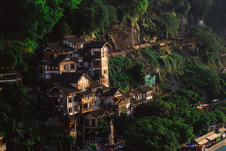 重庆洪崖洞景点，重庆旅游图片素材