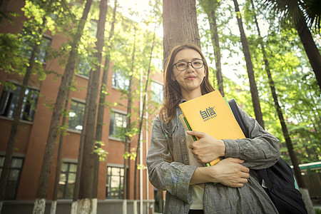 大学女学生青春洋溢的女大学生背景