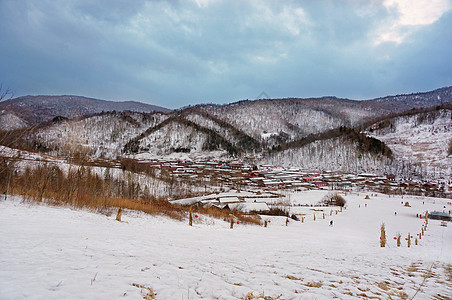 雪乡雪谷穿越冬季东北雪谷雪乡雪景背景