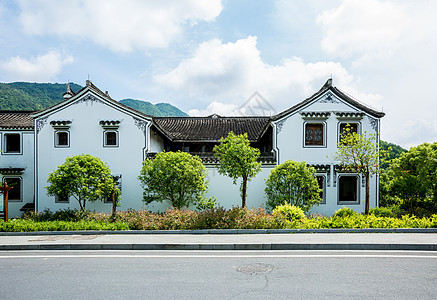 美丽新农村中式民居高清图片