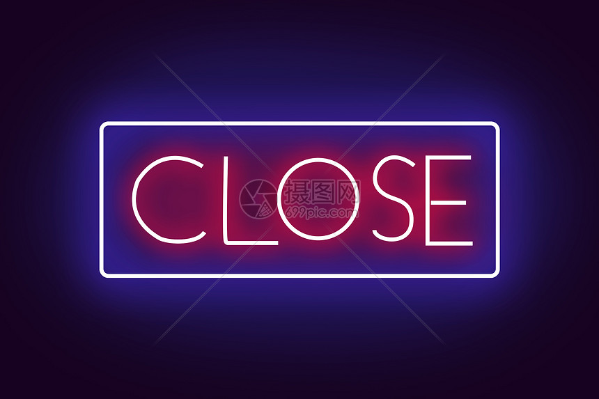 灯光字CLOSE图片