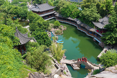 浙江义乌浙江温州五美景园背景