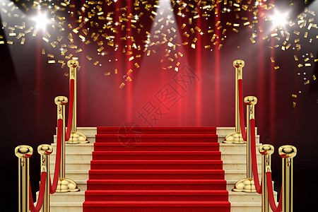红毯舞台舞台灯光背景图高清图片
