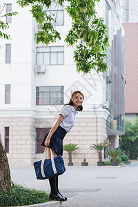 一群女生校园写真开心的女生背景