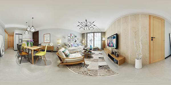 家具组合全屋360全景图背景