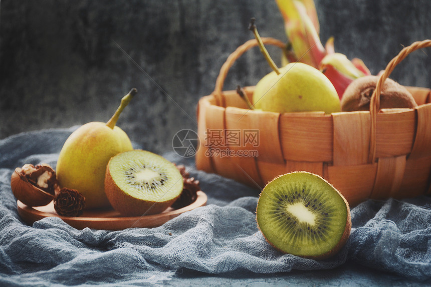 水果奇异果与梨图片
