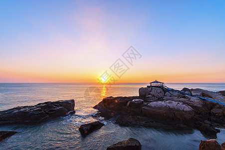 东极岛日落浙江舟山东极岛日出背景