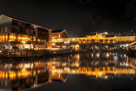 桂林阳朔西街夜景背景