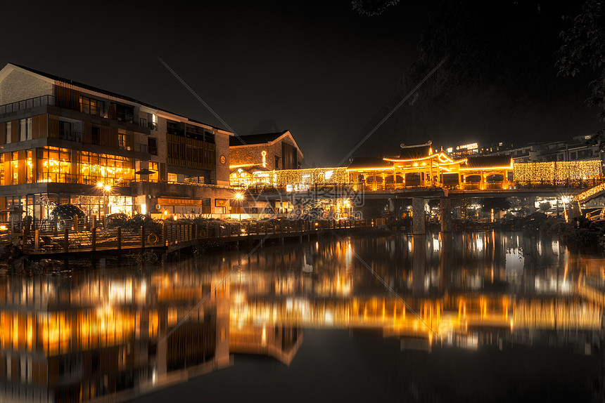 桂林阳朔西街夜景图片