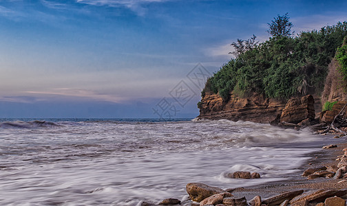 大海波浪北海涠洲岛海景背景