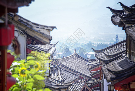 丽江古城建筑房顶高清图片