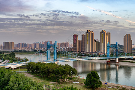 闪电乌云武汉古田桥风景背景