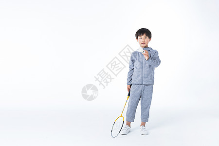 青少年羽毛球体育男孩打羽毛球背景