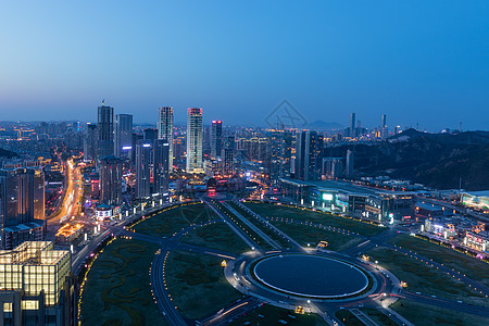 大连鲍星海广场夜景背景