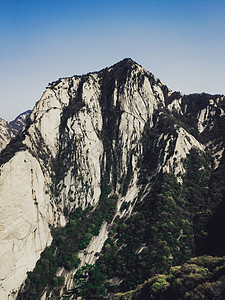 华山顶峰背景图片