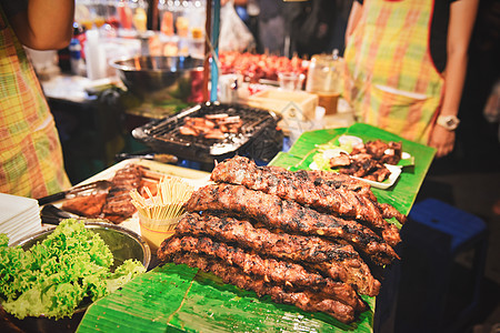 泰国清迈夜市小吃食物高清图片素材