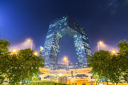 科技建筑北京CBD央视大楼背景