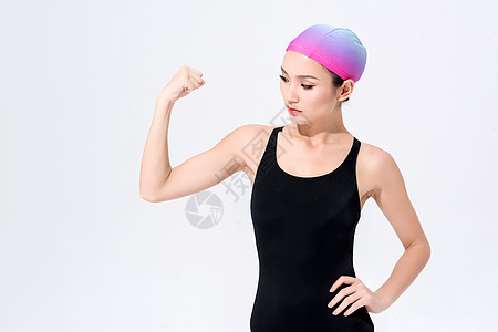女子游泳运动员形象图片
