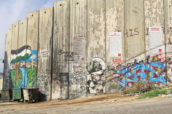 以色列巴勒斯坦隔离墙图片