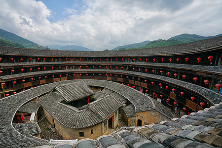 永定高北土楼福建永定土楼细节图背景