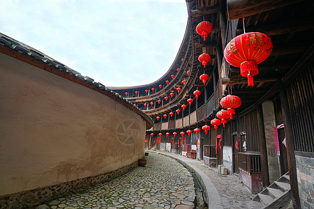 传统土楼福建永定土楼细节图背景