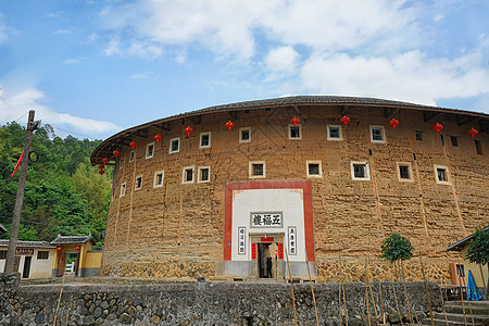 传统土楼福建永定土楼细节图背景