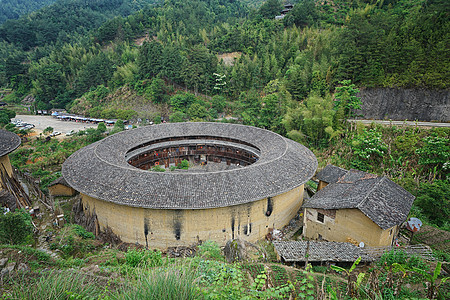 福建永定土楼细节图图片