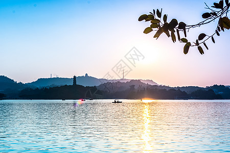 山脉湖泊倒影背景风景高清图片素材