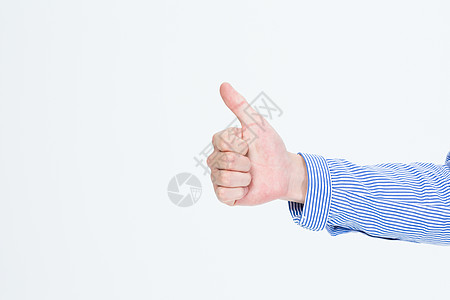 男士衬衫商务男士大拇指点赞鼓励动作背景