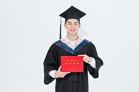 毕业季穿学士服的毕业大学生背景图片